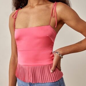 Pink Silk Reformation Tank Top